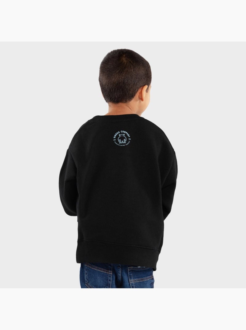 Felpa a girocollo per bambini lifestyle bambini e bambine furry Nero - Kiabi