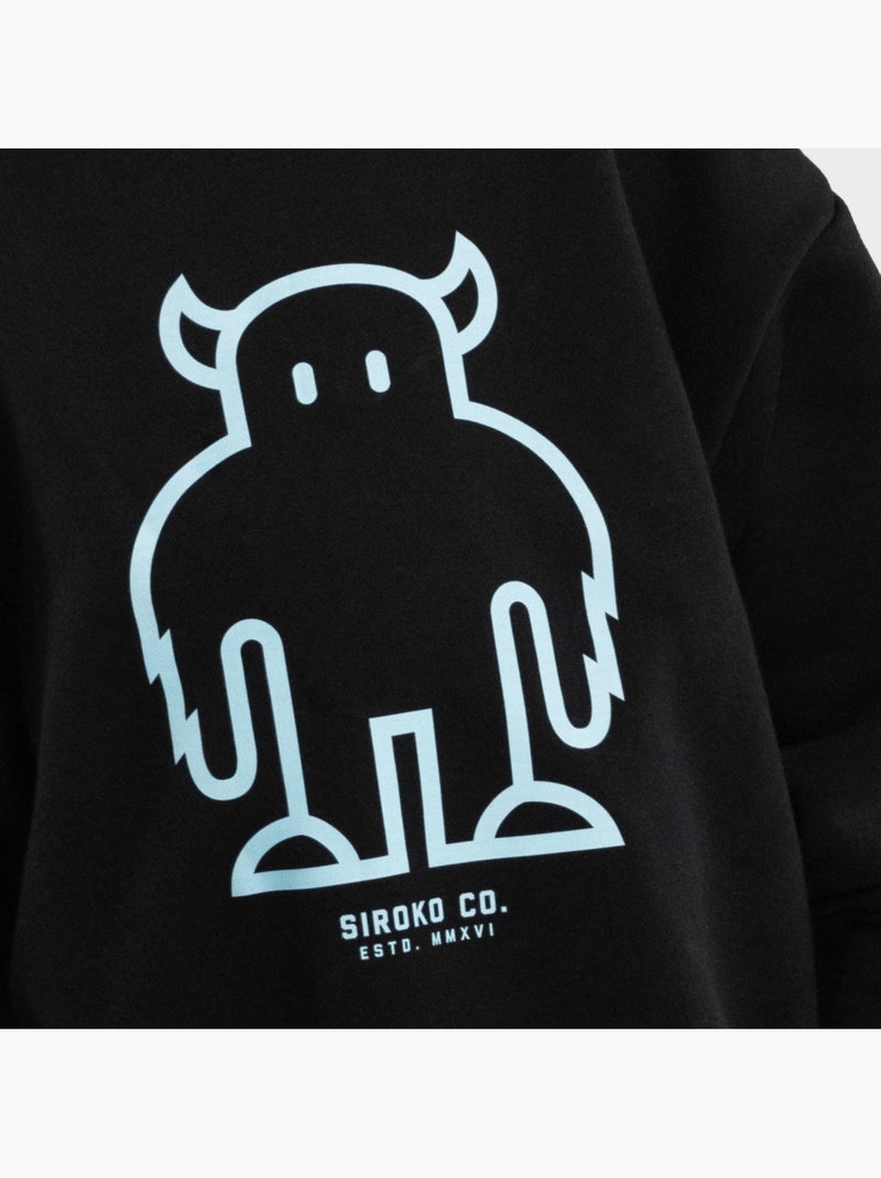 Felpa a girocollo per bambini lifestyle bambini e bambine furry Nero - Kiabi