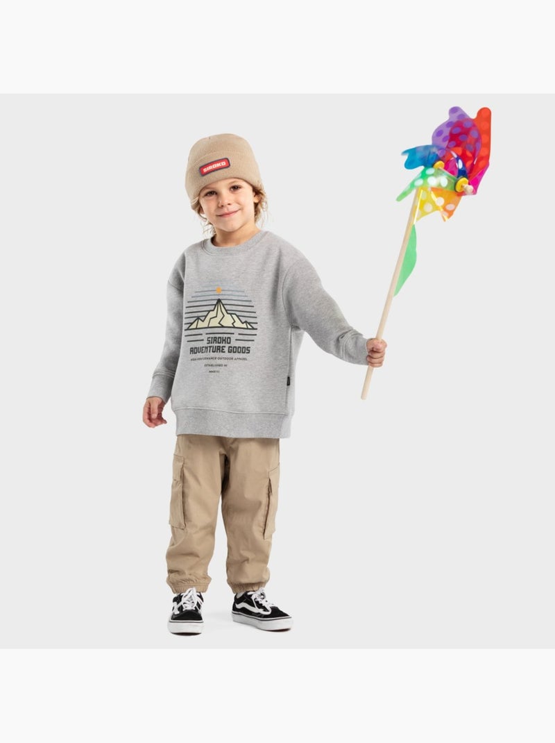 Felpa a girocollo per bambini lifestyle bambini e bambine progress Bianco Grigio - Kiabi