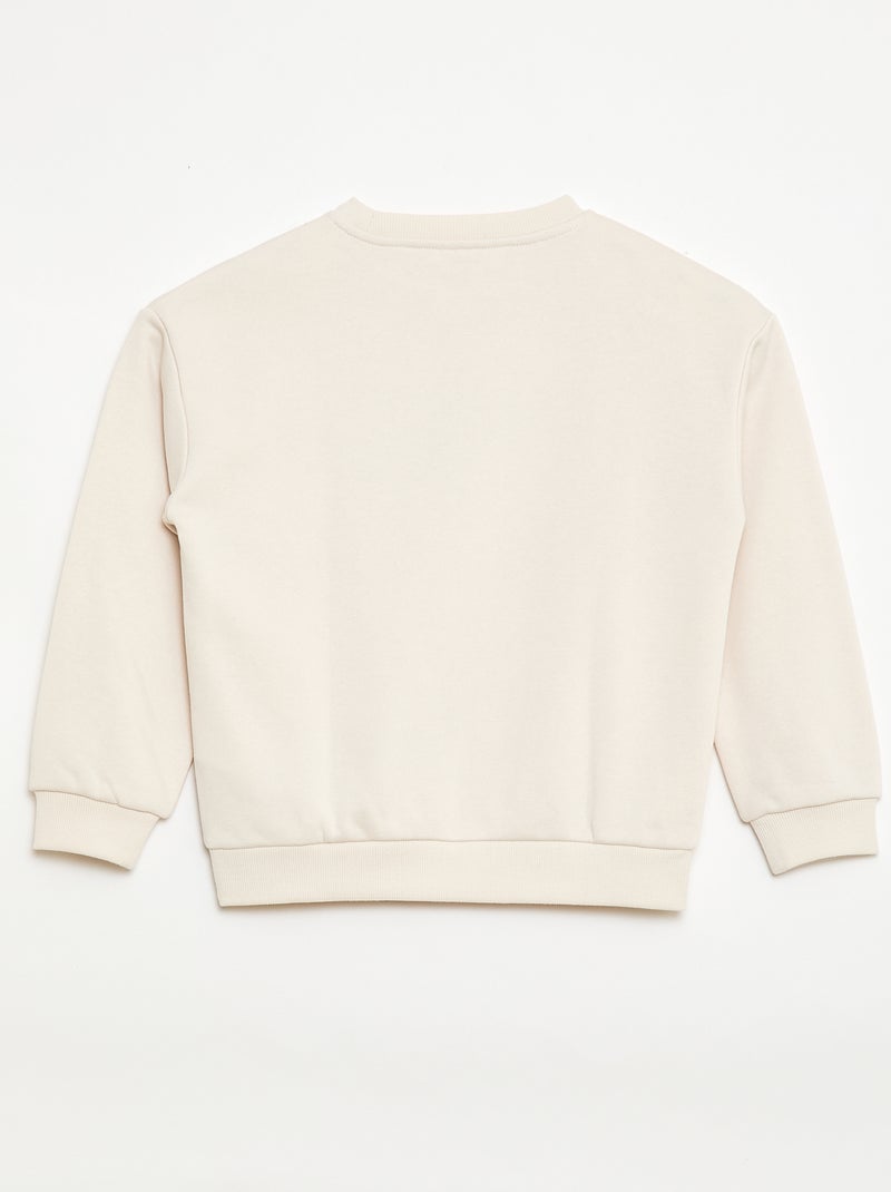 Felpa a girocollo stampata Bianco - Kiabi