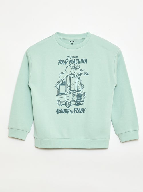 Felpa a girocollo stampata - Kiabi