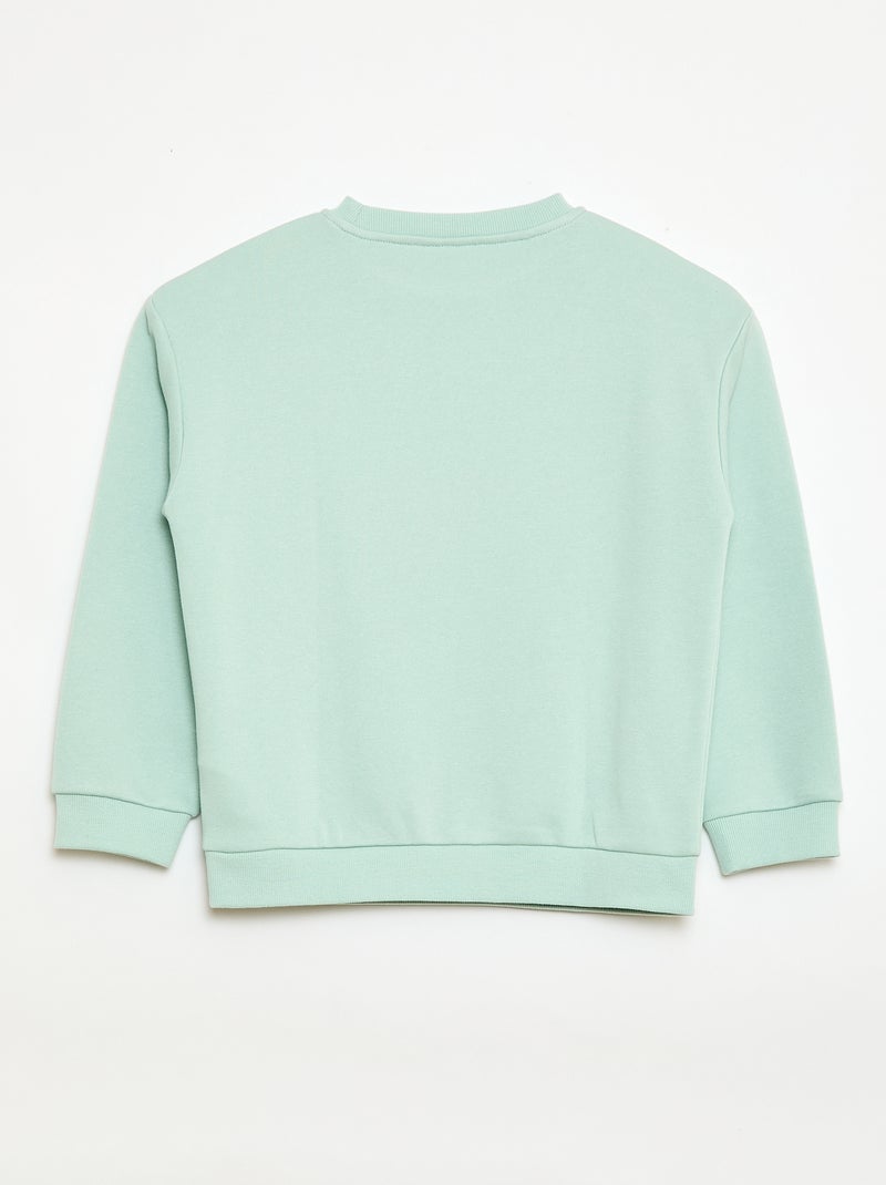 Felpa a girocollo stampata Blu - Kiabi