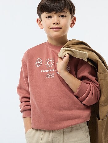 Felpa a girocollo stampata