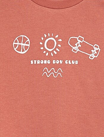 Felpa a girocollo stampata