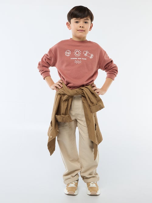 Felpa a girocollo stampata - Kiabi