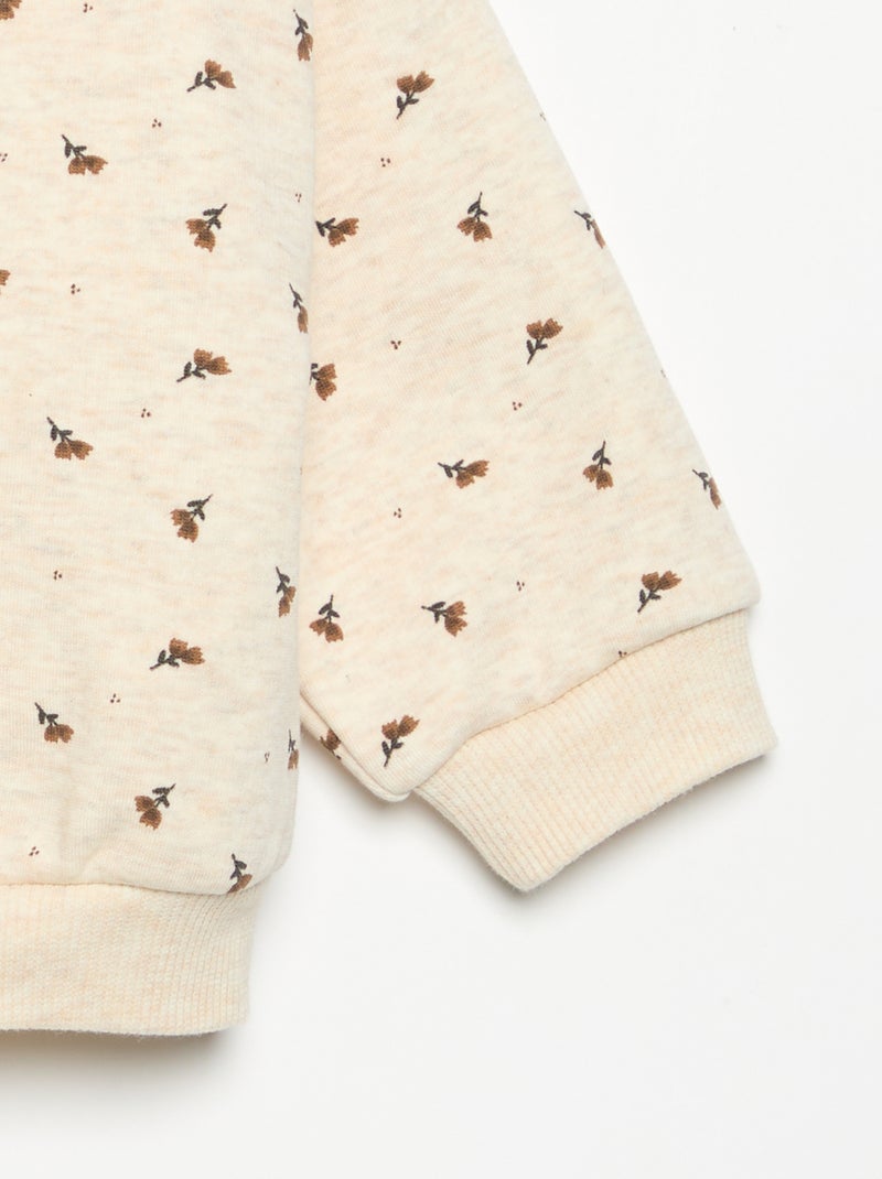Felpa a maniche lunghe Beige - Kiabi