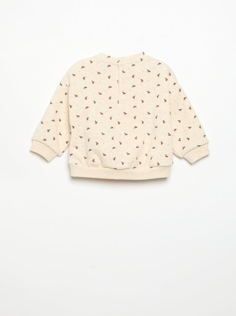 Felpa a maniche lunghe Beige - Kiabi