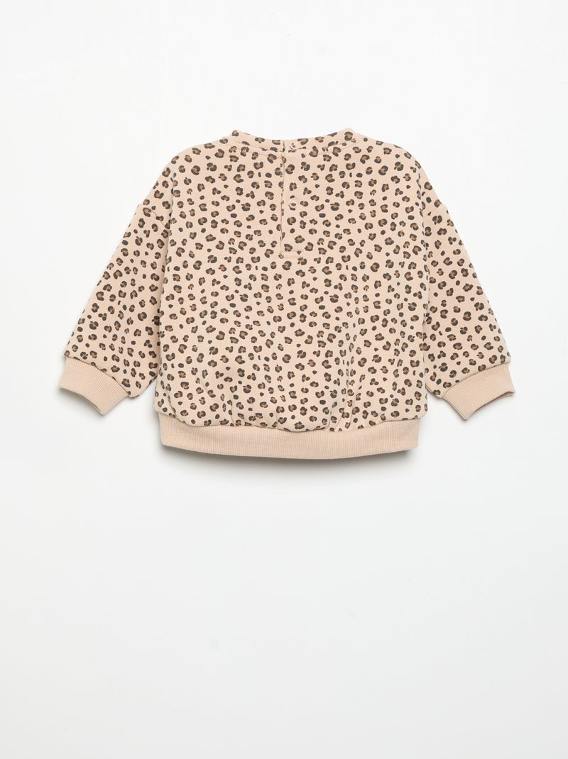 Felpa a maniche lunghe Beige - Kiabi
