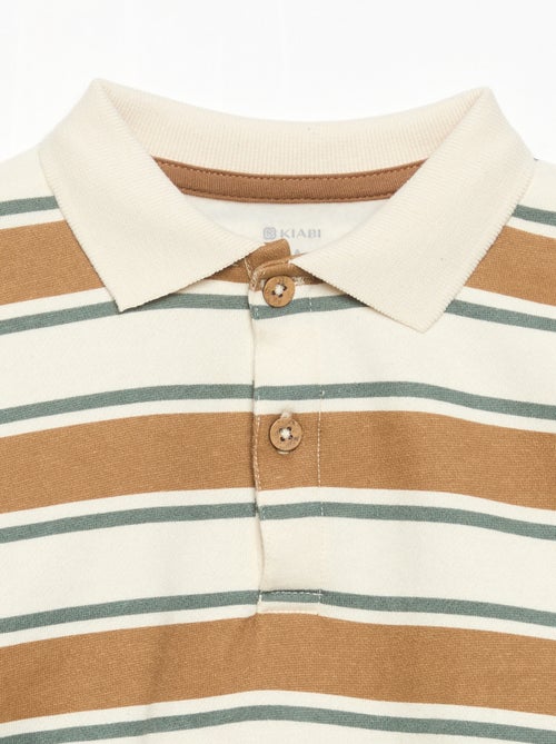 Felpa a maniche lunghe con collo polo - Kiabi