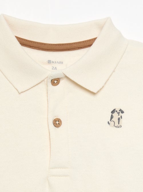 Felpa a maniche lunghe con collo polo - Kiabi