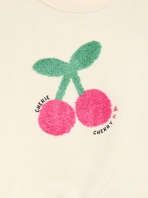 Felpa a maniche lunghe con patch in maglia bouclé - Kiabi