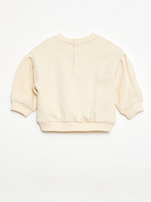 Felpa a maniche lunghe con patch in maglia bouclé - Kiabi