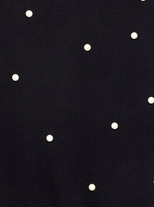 Felpa a maniche lunghe con perle - Kiabi