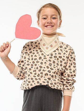 Felpa a maniche lunghe con stampa