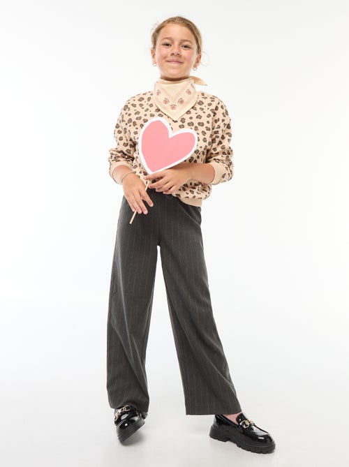 Felpa a maniche lunghe con stampa - Kiabi