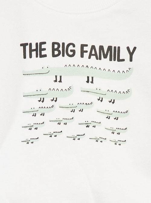 Felpa a maniche lunghe con stampa - Kiabi