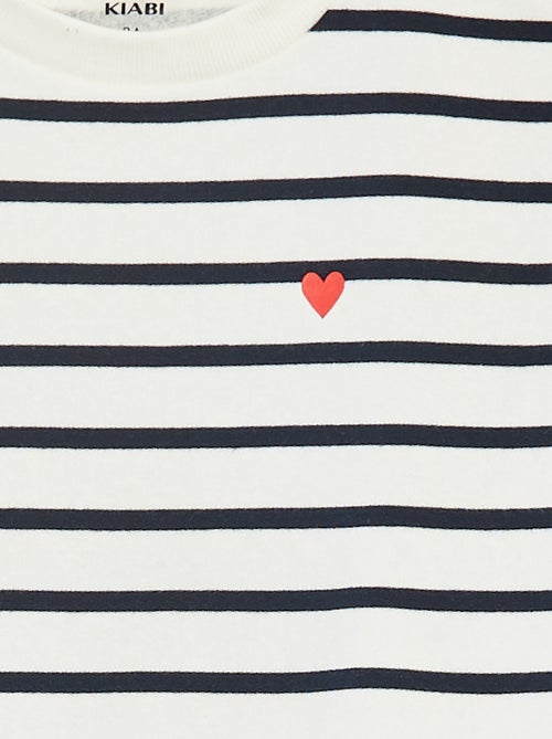 Felpa a maniche lunghe con stampa - Kiabi