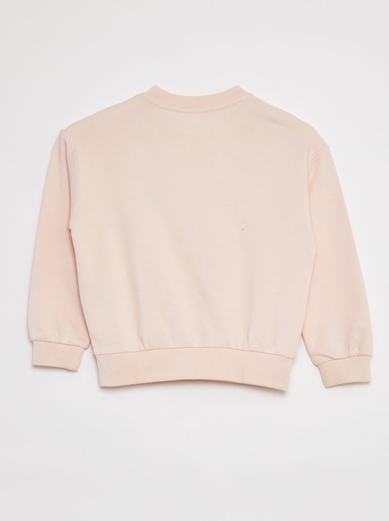 Felpa a maniche lunghe con stampa ROSA - Kiabi