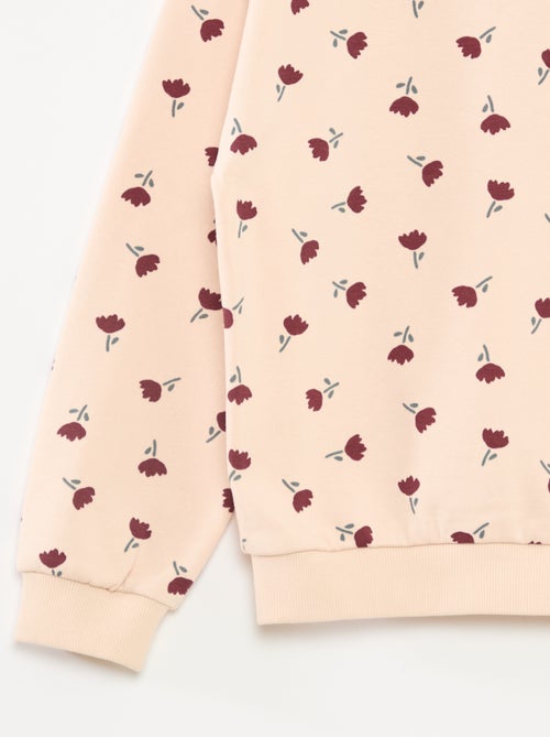 Felpa a maniche lunghe con stampa - Kiabi