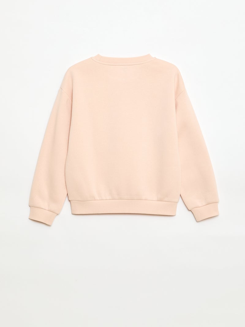Felpa a maniche lunghe con stampa Rosa - Kiabi