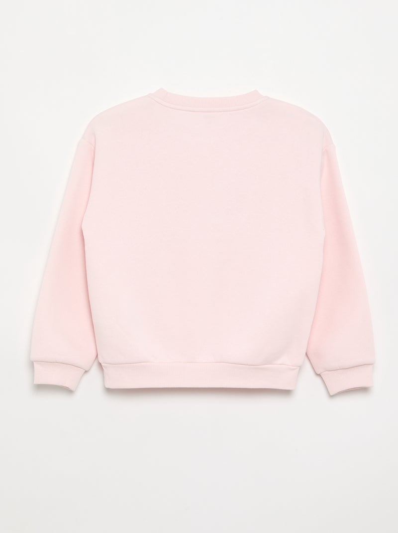 Felpa a maniche lunghe con stampa Rosa - Kiabi