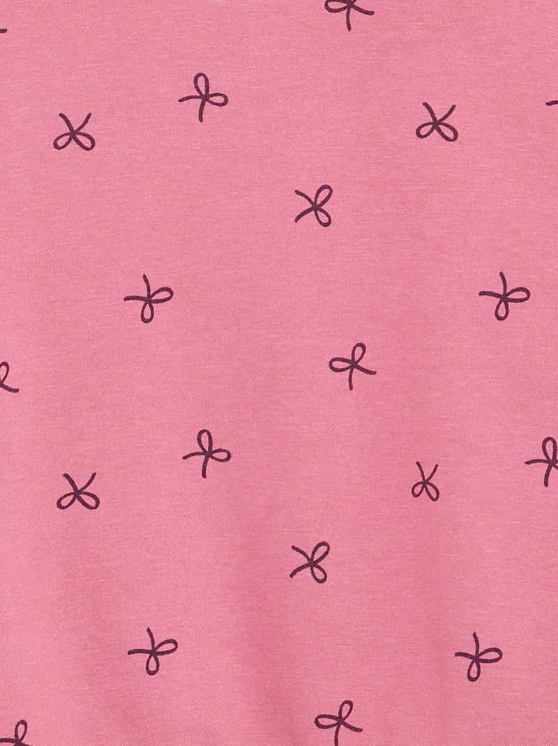 Felpa a maniche lunghe con stampa Rosa - Kiabi