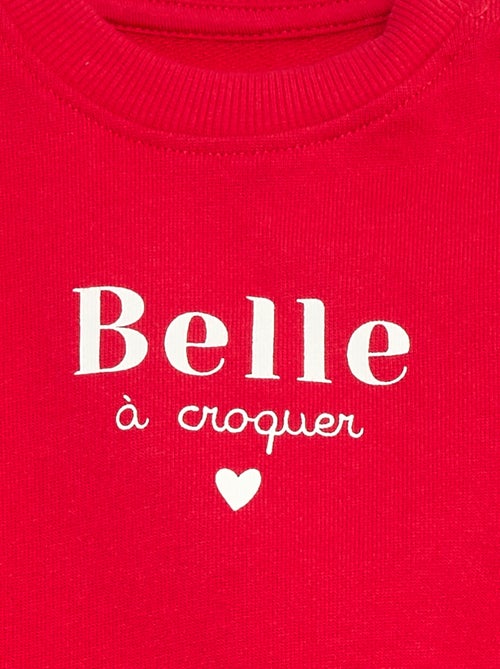 Felpa a maniche lunghe con stampa - Kiabi