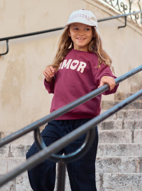 Felpa a maniche lunghe con stampa - Kiabi