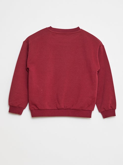 Felpa a maniche lunghe con stampa - Kiabi