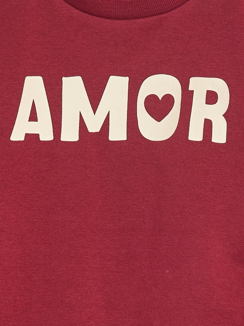 Felpa a maniche lunghe con stampa - Kiabi