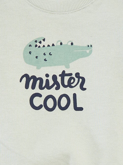 Felpa a maniche lunghe con stampa - Kiabi