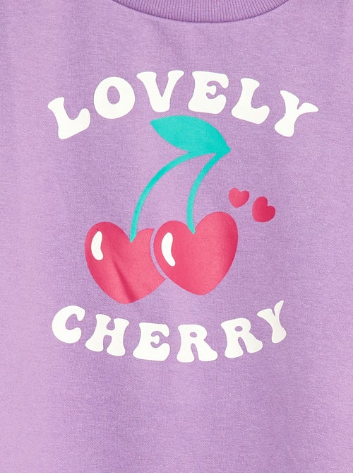 Felpa a maniche lunghe con stampa - Kiabi