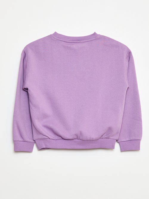 Felpa a maniche lunghe con stampa - Kiabi