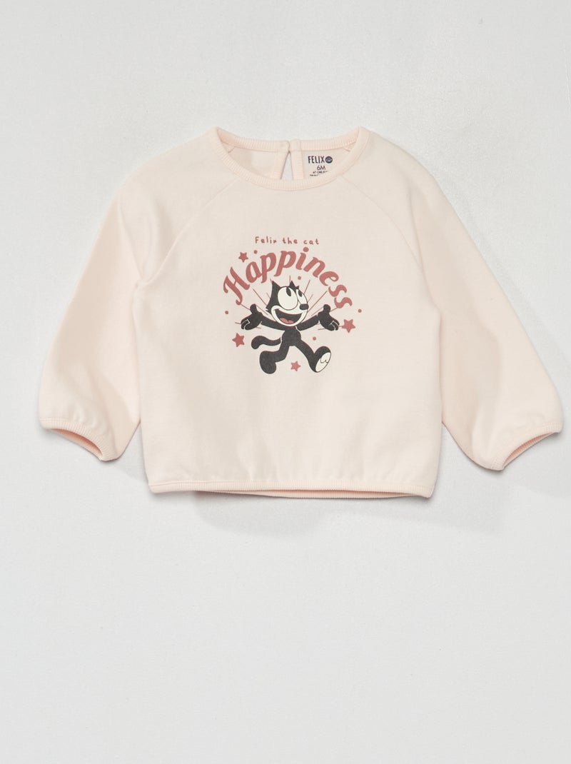 Felpa a maniche lunghe 'Felix the cat' ROSA - Kiabi