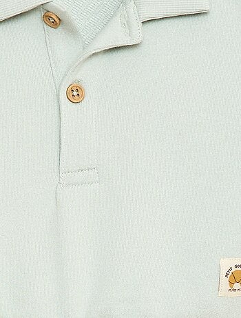 Felpa a righe con colletto polo