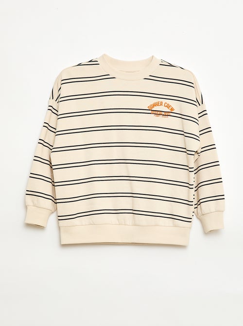 Felpa a righe con collo rotondo - Kiabi