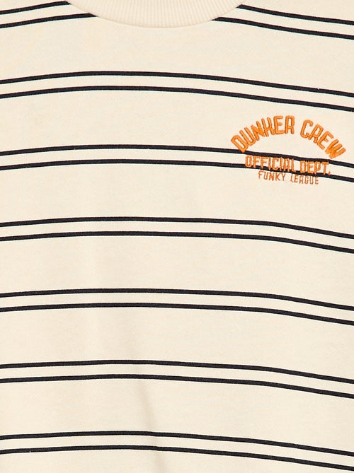 Felpa a righe con collo rotondo - Kiabi