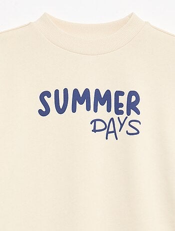 Felpa a righe con collo rotondo