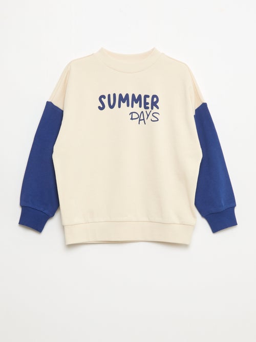 Felpa a righe con collo rotondo - Kiabi