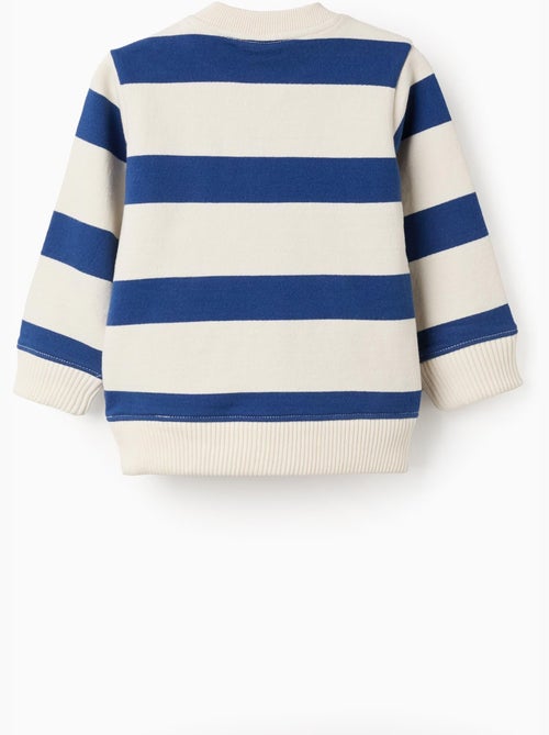 Felpa a righe con tasca a marsupio - Kiabi