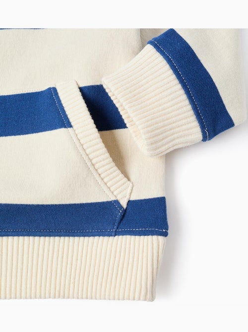 Felpa a righe con tasca a marsupio - Kiabi