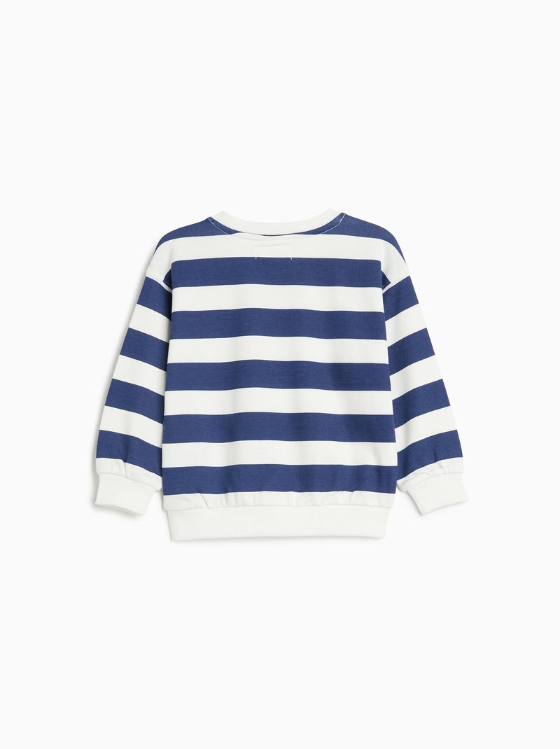Felpa a righe in spugna, mo fashion Blu - Kiabi