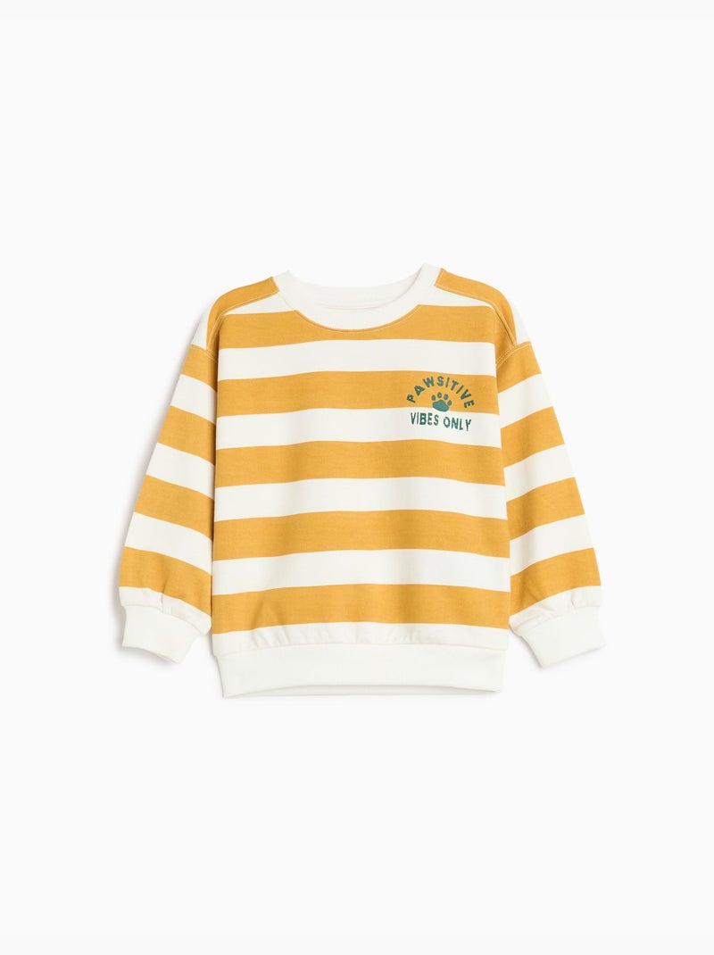 Felpa a righe in spugna, mo fashion Giallo - Kiabi