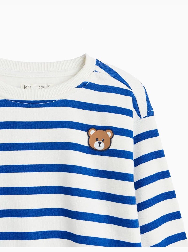 Felpa a righe, mo fashion Blu - Kiabi