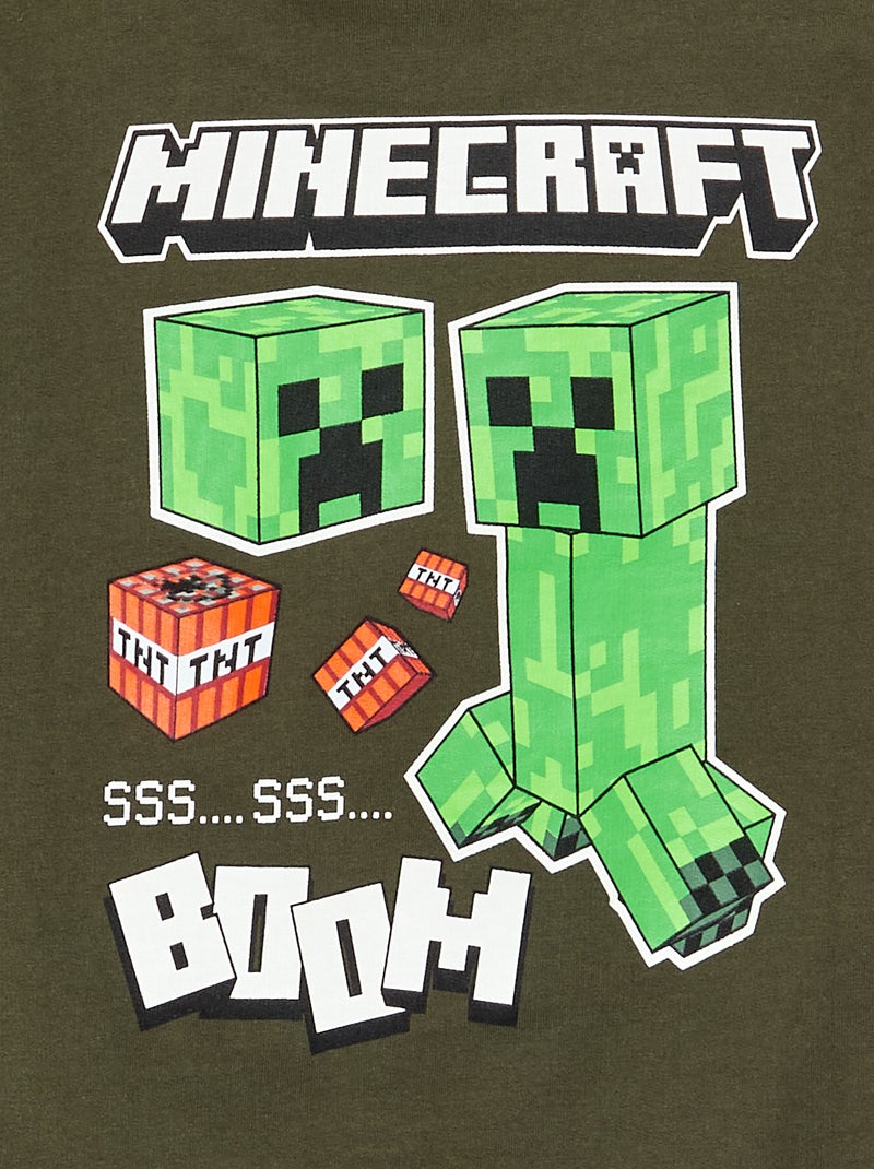 Felpa a tinta unita 'Minecraft' Verde - Kiabi