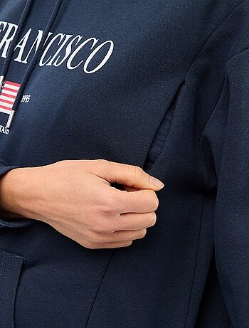 Felpa allattamento con cappuccio