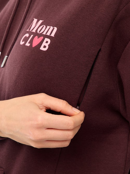 Felpa allattamento con cappuccio - Kiabi