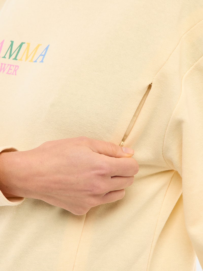 Felpa allattamento Giallo - Kiabi