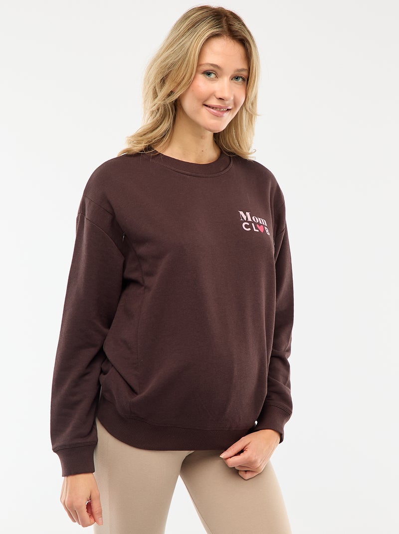 Felpa allattamento Marrone - Kiabi