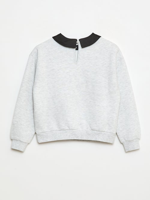 Felpa ampia con collo a strass - Kiabi